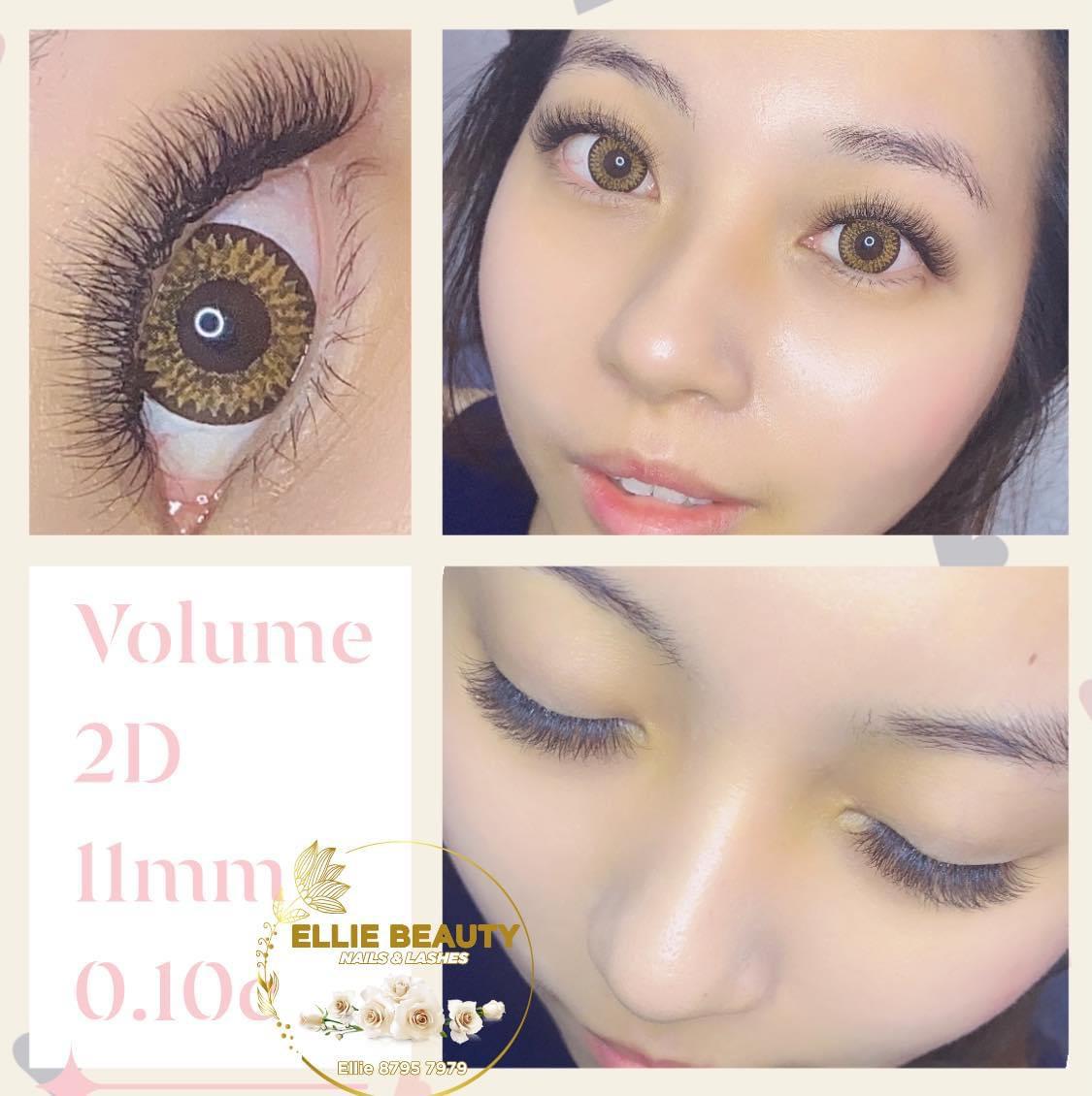 Beautiful Volume Eyelash Extensions Singapore - Before and After by Ellie Beauty